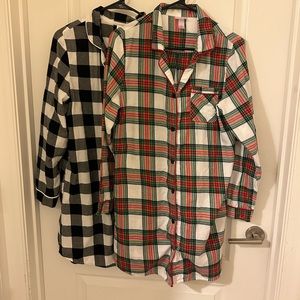 Christmas Pajama Bundle - oversized plaid night gowns